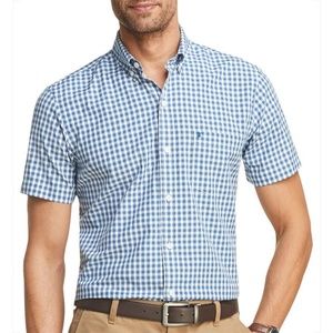 3/$30 Mens Checkered Button Down Short Sleeve